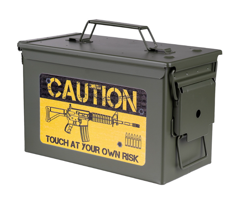 Munitiekist .50  Caution Risk groen