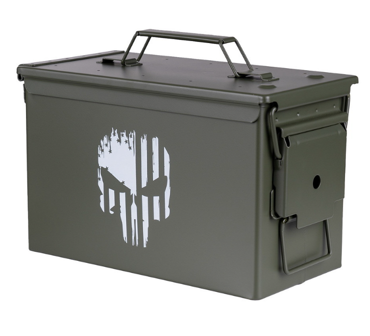 Munitiekist .50 Punish Skull groen