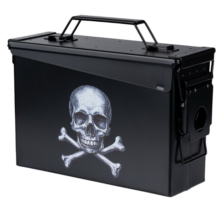 Munitiekist .30 Skull and Bones zwart