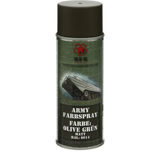 Verf spuitbus 400 ml. groen, Olive Drab, MFH, RAL 6014