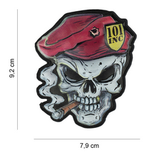 Embleem 3D UV Skull Red Beret