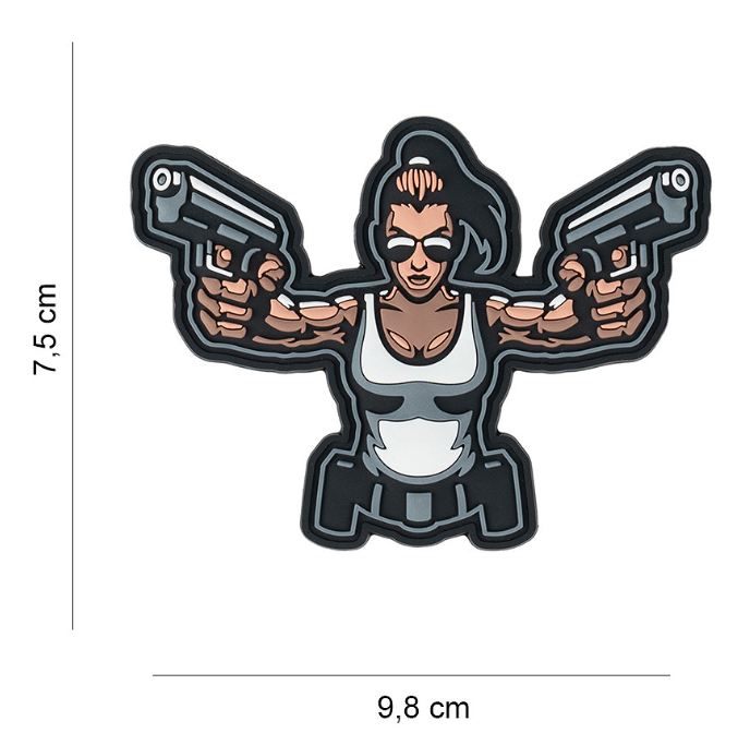 Embleem 3D PVC Gun Girl 
