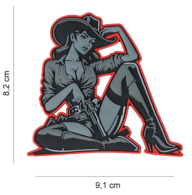 Embleem 3D PVC Cowgirl