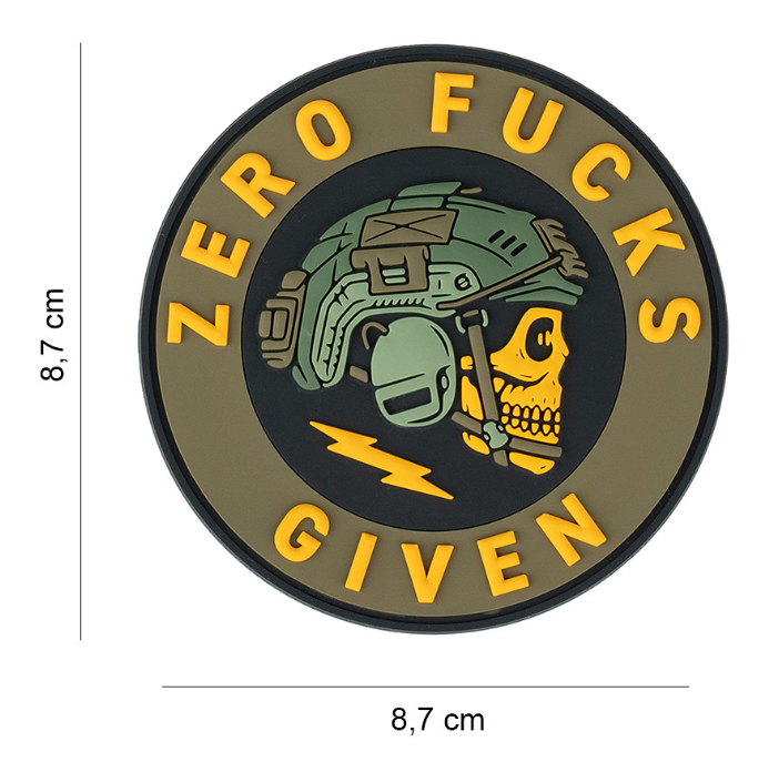 Patch 3D PVC Zero Fucks Given