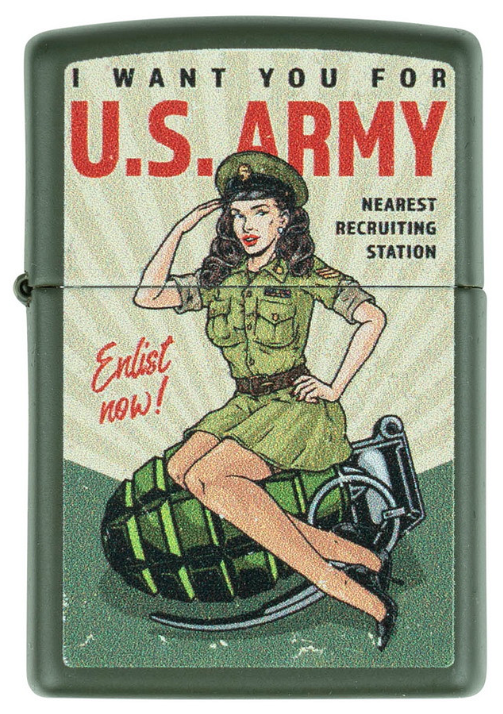 Zippo U.S. Army Enlist Pin Up