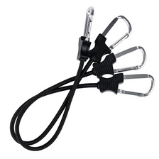 Span elastiek met karabijnhaken 60 cm zwart