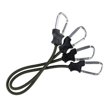 Span elastiek met karabijnhaken 60 cm groen