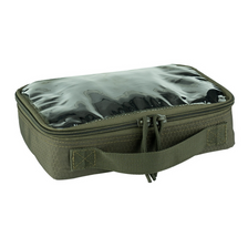 Opbergtasje transparant Hexagon middel groen