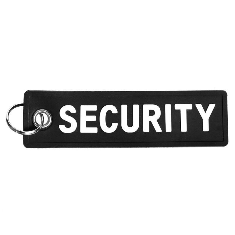 Sleutelhanger 3D PVC security zwart 