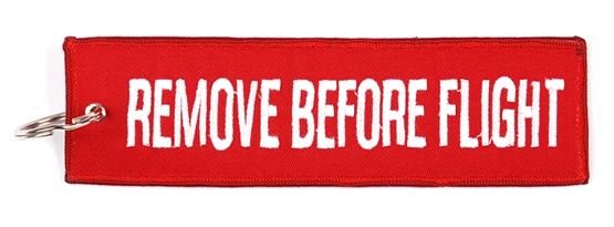 Sleutelhanger Remove Before Flight groot