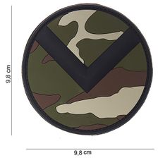 Embleem 3D PVC Spartaans schild woodland