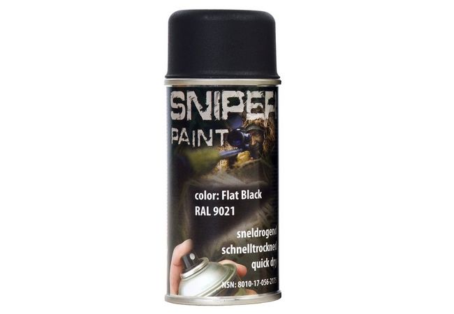 Verf spuitbus 150 ml. zwart, Flat Black, RAL 9021