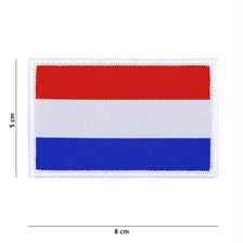 Embleem stof fijn geweven vlag Nederland