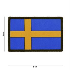 Embleem stof fijn geweven vlag Zweden