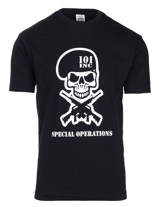 T-shirt 101 INC special operations zwart