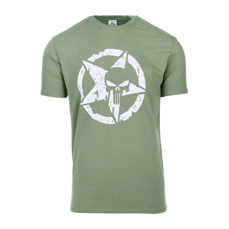 T-shirt Allied Star - Punisher groen