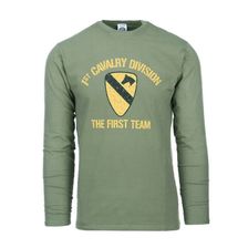 T-shirt First Cavalry Division lange mouw groen
