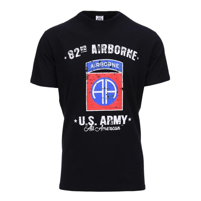 T-shirt US Army 82nd Airborne zwart