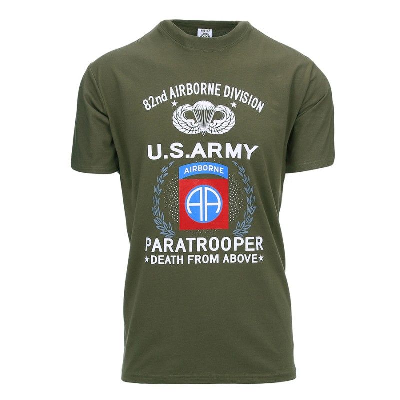 T-shirt US Army Paratrooper 82nd groen