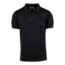 Tactical polo met ritsje Quickdry zwart