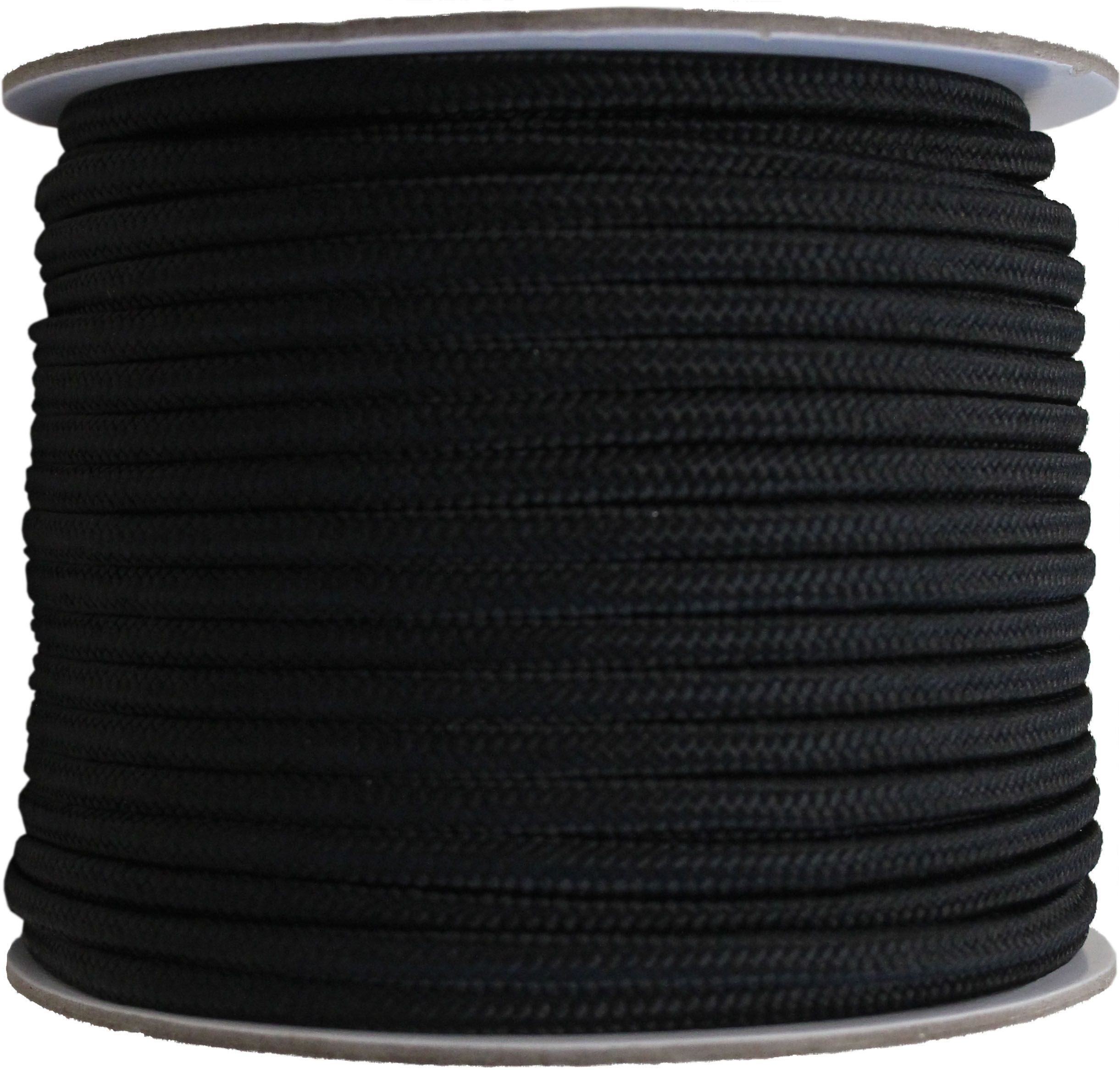 Touw 7 mm, hele rol 60 meter zwart