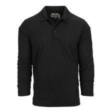 Tactical polo Quickdry lange mouw zwart