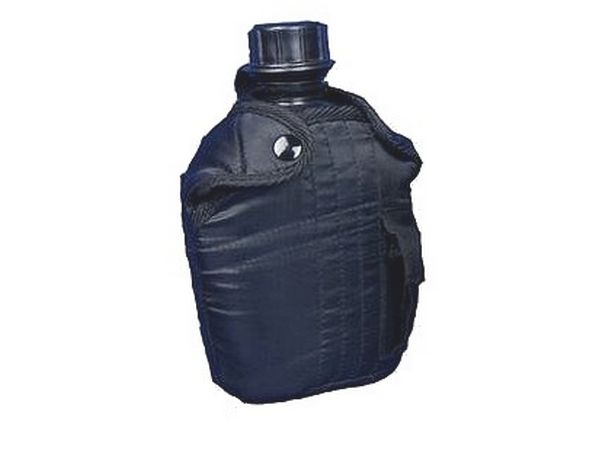 Veldfles PVC met hoes zwart