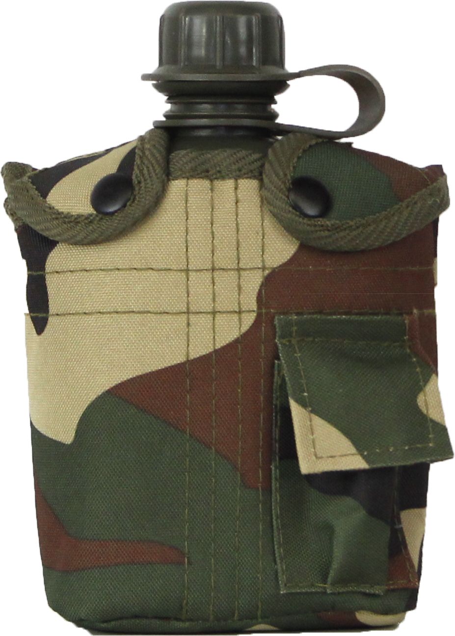Veldfles PVC met hoes Woodland