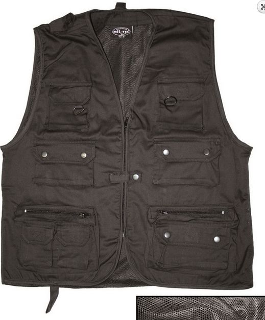 Visvest netting zwart