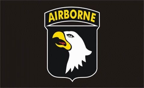 Vlag 101st Airborne Division zwart nr 52