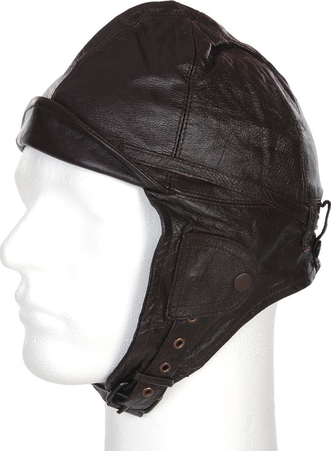 Leren vliegercap bruin