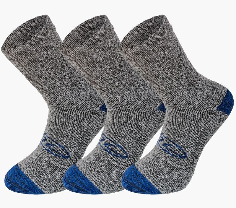 Wandelsokken Budget 3-pak grijs/blauw