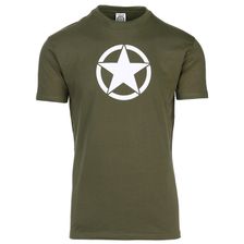 T-shirt met witte ster groen