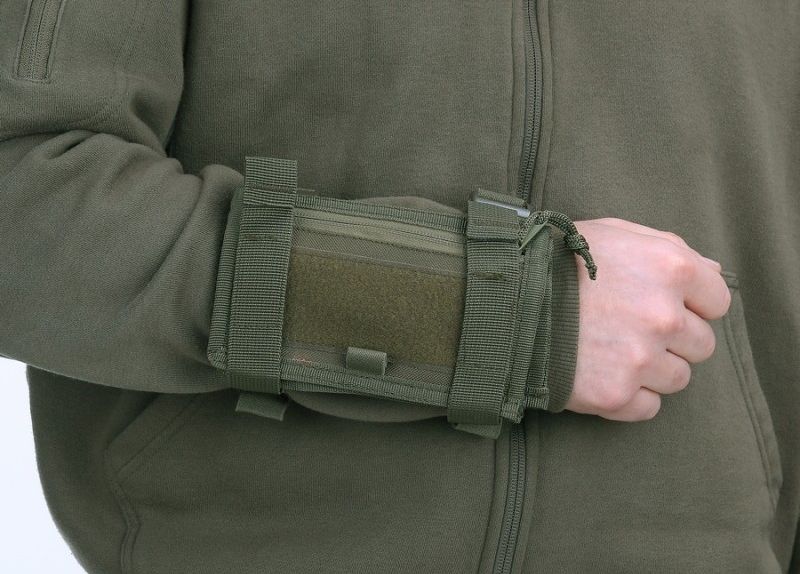 Onderarm notitie- en kaart houder groen