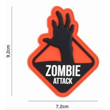 Embleem 3D PVC Zombie Attack #9120 oranje 2