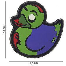 Embleem 3D PVC Zombie Duck #10052 groen/paars 