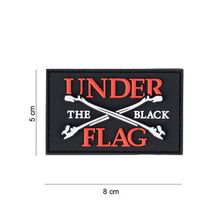 Embleem 3D PVC Under the flag bones zwart